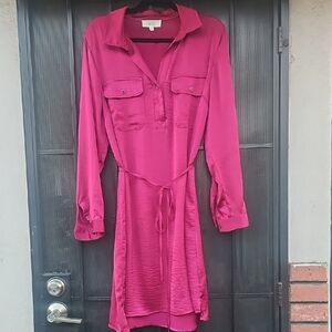 Lucky Brand Fuchsia Long Sleeve Dress